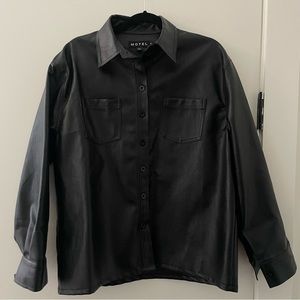 Motel Rocks Oversized Leather Shirt